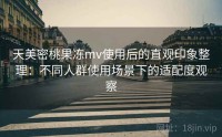 天美密桃果冻mv使用后的直观印象整理:不同人群使用场景下的适配度观察