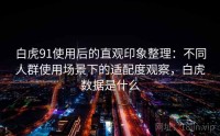 白虎91使用后的直观印象整理：不同人群使用场景下的适配度观察，白虎数据是什么