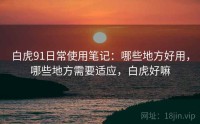 白虎91日常使用笔记：哪些地方好用，哪些地方需要适应，白虎好嘛