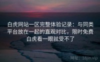 白虎网站一区完整体验记录：与同类平台放在一起的直观对比，限时免费白虎看一眼就受不了
