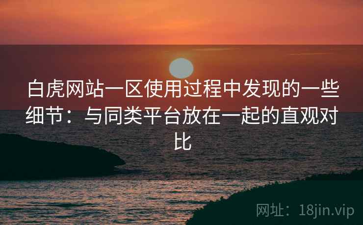白虎网站一区使用过程中发现的一些细节:与同类平台放在一起的直观对比 白虎网站一区使用过程中发现的一些细节:与同类平台放在一起的直观对比