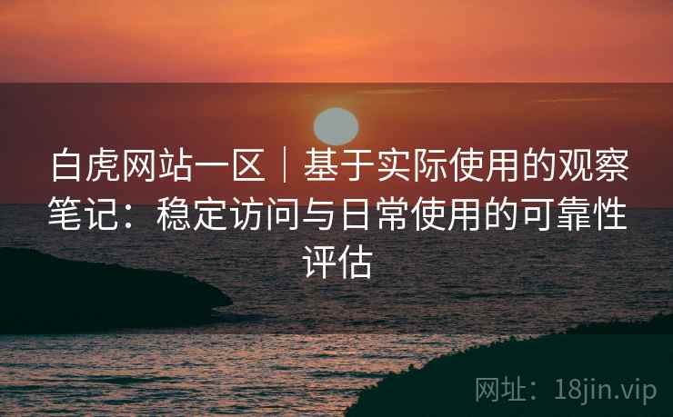 白虎网站一区｜基于实际使用的观察笔记：稳定访问与日常使用的可靠性评估