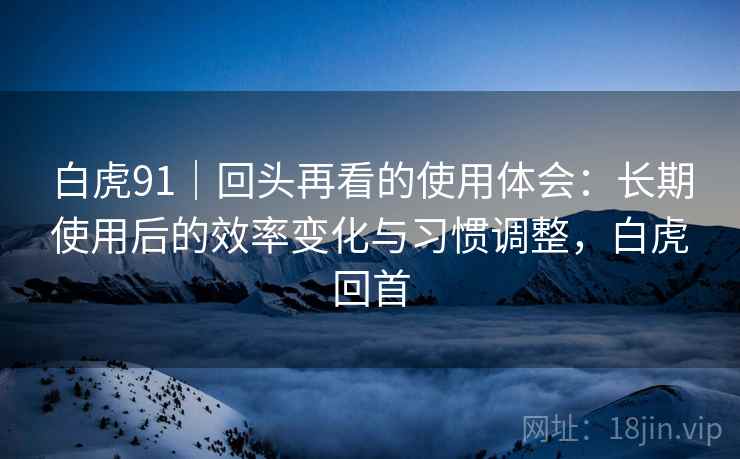 白虎91|回头再看的使用体会:长期使用后的效率变化与习惯调整,白虎回首 白虎91|回头再看的使用体会:长期使用后的效率变化与习惯调整,白虎回首