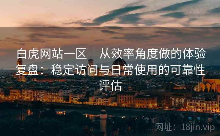 白虎网站一区｜从效率角度做的体验复盘：稳定访问与日常使用的可靠性评估