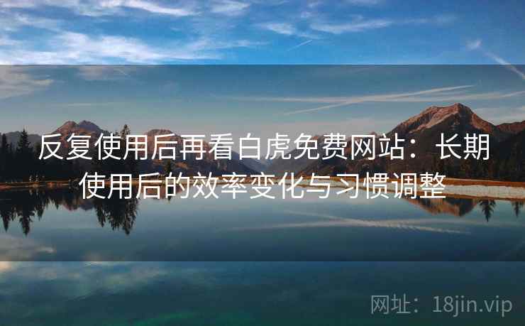 反复使用后再看白虎免费网站：长期使用后的效率变化与习惯调整