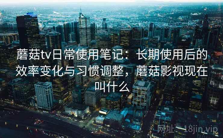 蘑菇tv日常使用笔记：长期使用后的效率变化与习惯调整，蘑菇影视现在叫什么