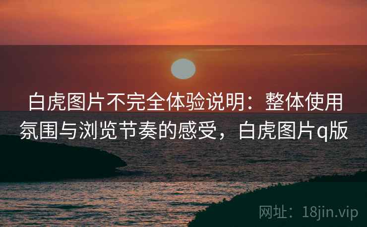 白虎图片不完全体验说明：整体使用氛围与浏览节奏的感受，白虎图片q版